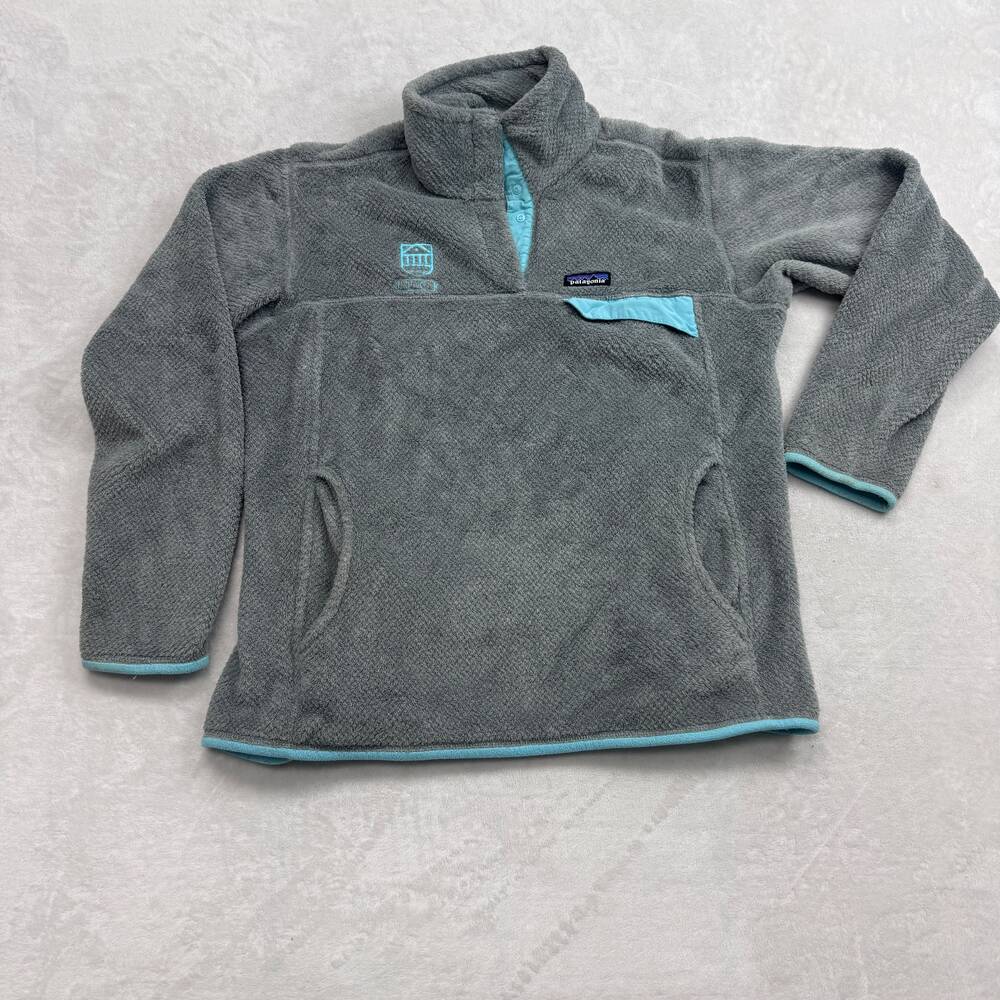 Patagonia Re-Tool Snap-T Women's Pullover Fleece Grey Size XL High Pile Jacket